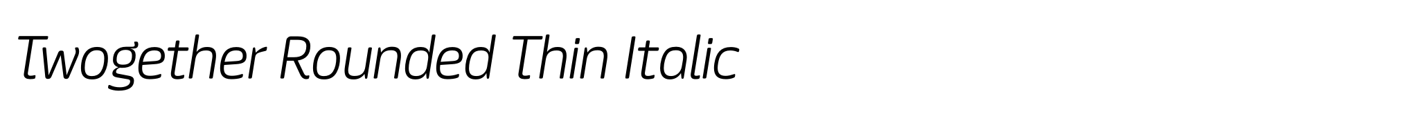 Twogether Rounded Thin Italic image